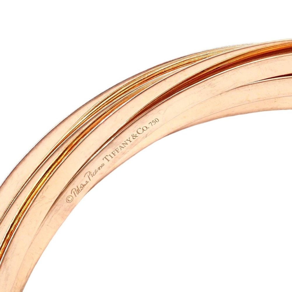 Authentic! Tiffany & Co 18k Rose Gold 9 Row Melody Calife Picasso Large Bracelet - Picture 3 of 11